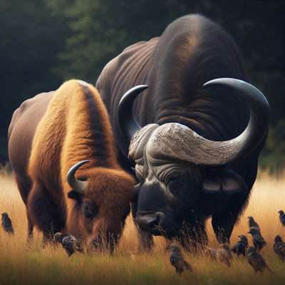 Bison and buffalo