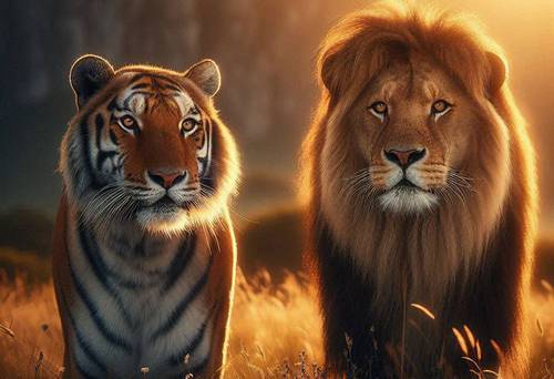 incredible tiger and lion