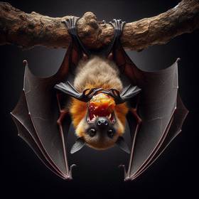 a bat eating