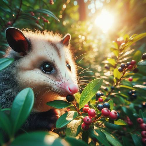 a possum eat in the nature