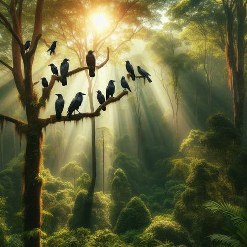 crows in the nature