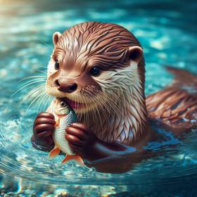 what does a otter eat