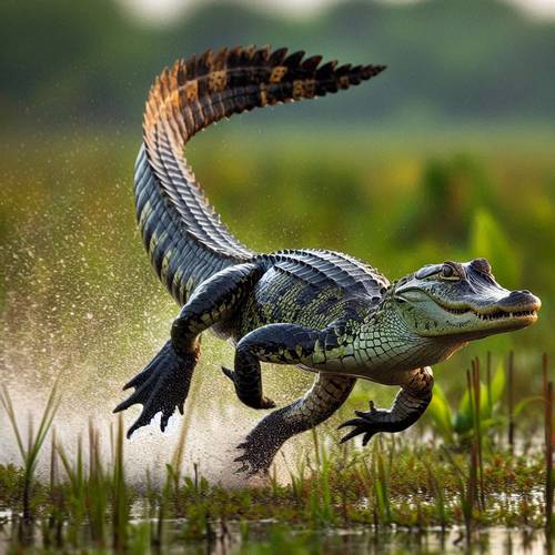 a alligator runing