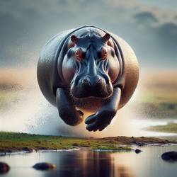 hippo runing