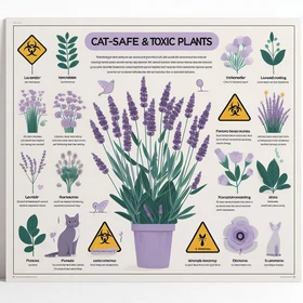 are lavender dangerous for cats infographics