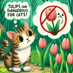 are tulips dangerous for cats infographics
