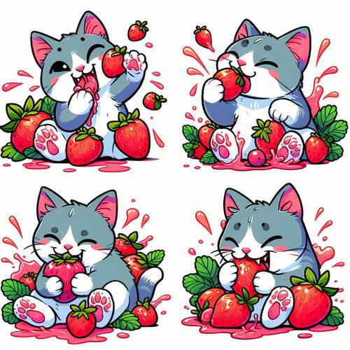 can cat eat strawberries infographics