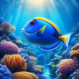 Blue Tang (Paracanthurus hepatus)