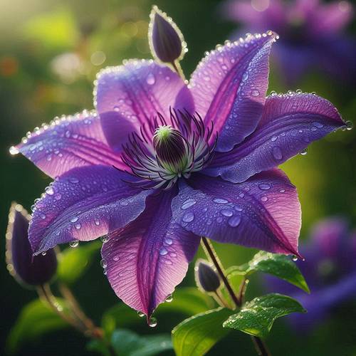 A magnificent Clematis flower