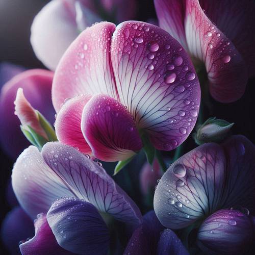 a magnificent Sweet pea flower