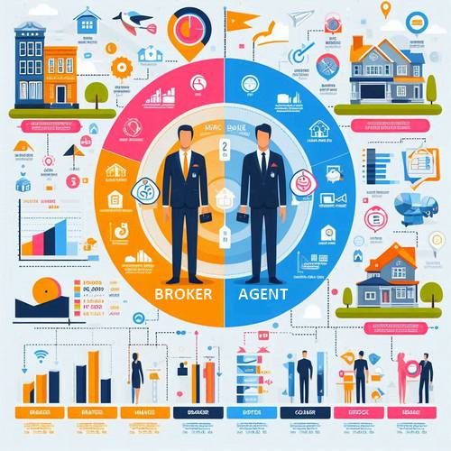 infographics Difference between agent and broker insurance