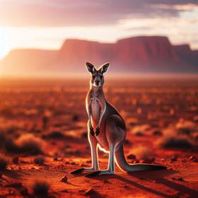 a kangaroo in the buch
