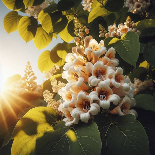 a magnificent Catalpa tree