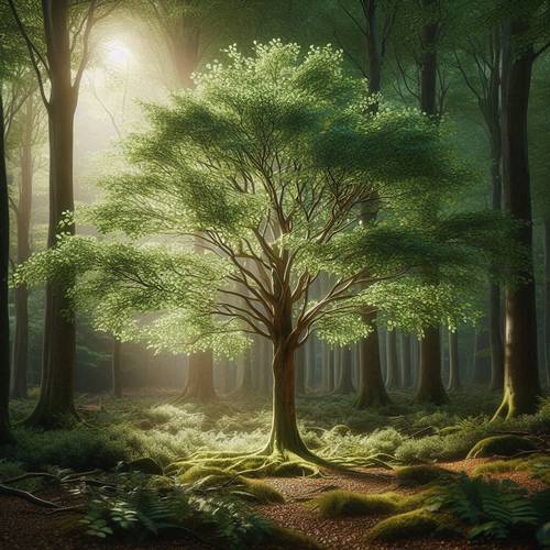 a magnificent hackberry tree in the wood