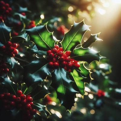 a magnificent holly tree